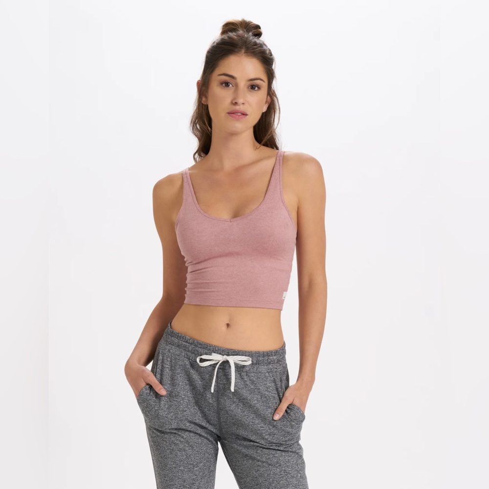 Vuori - Halo Performance Crop (Burnt Clay Heather) — NEW w/tags
